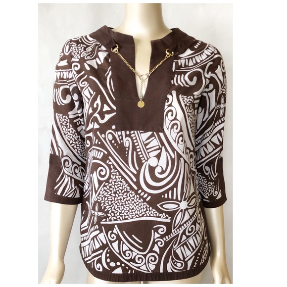 Zara ♥️ Split Neck Tunic - Picture 1 of 7
